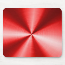 Modelo rojo metálico de la mirada del acero inoxid alfombrillas de ratón