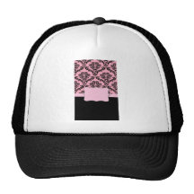 Modelo romántico del damasco francés con monograma gorras de camionero