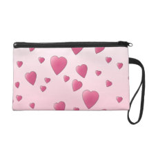 Modelo rosado bonito de los corazones del amor