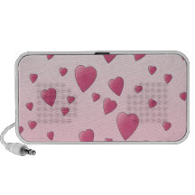 Modelo rosado bonito de los corazones del amor mp3 altavoces