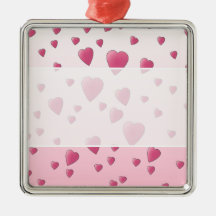 Modelo rosado bonito de los corazones del amor ornamento para arbol de navidad