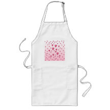 Modelo rosado bonito de los corazones del amor delantales