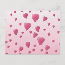 Modelo rosado bonito de los corazones del amor tarjetas publicitarias