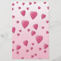 Modelo rosado bonito de los corazones del amor flyer personalizado