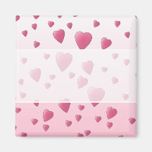 Modelo rosado bonito de los corazones del amor iman para frigorífico