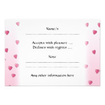 Modelo rosado bonito de los corazones del amor comunicados personalizados