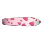 Modelo rosado bonito de los corazones del amor monopatín personalizado