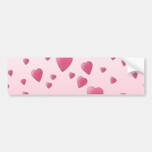 Modelo rosado bonito de los corazones del amor pegatina de parachoque