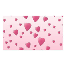 Modelo rosado bonito de los corazones del amor tarjeta de visita