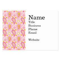 Modelo rosado bonito de Paisley Tarjeta Personal