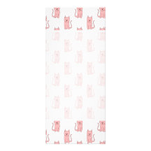 Modelo rosado bonito del gato comunicados personalizados