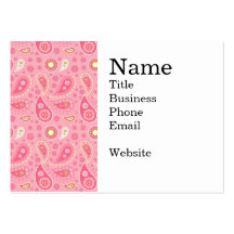 Modelo rosado brillante y bonito de Paisley Tarjetas Personales