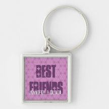 Modelo rosado conocido de encargo BFF01 de los mej Llavero Personalizado