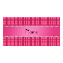 Modelo rosado conocido personalizado de la tela es tarjetas personales