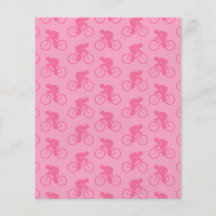 Modelo rosado de la bicicleta tarjetón