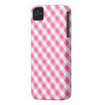 Modelo rosado de la guinga iPhone 4 Case-Mate fundas