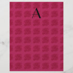 Modelo rosado de los rosas del monograma flyer a todo color