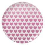 Modelo rosado del corazón de Ombre Platos