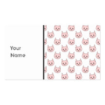 Modelo rosado del gato tarjeta de negocio