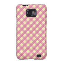 Modelo rosado del vintage de la guinga galaxy SII fundas