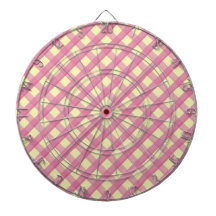 Modelo rosado del vintage de la guinga tablero de dardos