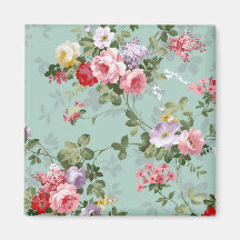 Modelo rosado elegante de los rosas del vintage imán de frigorifico