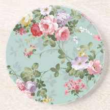 Modelo rosado elegante de los rosas del vintage posavasos para bebidas