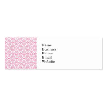 Modelo rosado hermoso de la voluta del diamante tarjeta personal