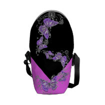 Modelo rosado púrpura negro bolsas messenger