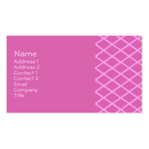 modelo rosado tarjetas de visita