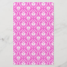 Modelo rosado y blanco brillante del damasco tarjeton