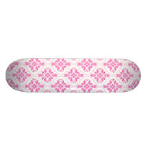 Modelo rosado y blanco hermoso del damasco patin