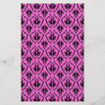Modelo rosado y negro brillante del damasco flyer a todo color