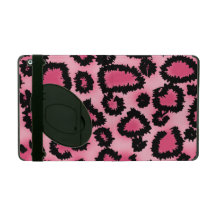 Modelo rosado y negro del estampado leopardo