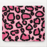 Modelo rosado y negro del estampado leopardo alfombrillas de ratones