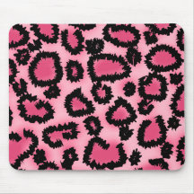 Modelo rosado y negro del estampado leopardo alfombrillas de ratones
