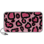 Modelo rosado y negro del estampado leopardo altavoces de viaje