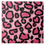Modelo rosado y negro del estampado leopardo tejas  cerámicas