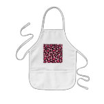 Modelo rosado y negro del estampado leopardo delantal