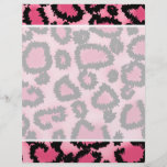 Modelo rosado y negro del estampado leopardo flyer a todo color