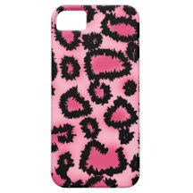 Modelo rosado y negro del estampado leopardo iPhone 5 cobertura