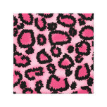Modelo rosado y negro del estampado leopardo impresiones de lienzo