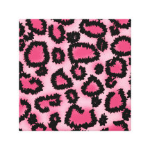 Modelo rosado y negro del estampado leopardo impresiones de lienzo