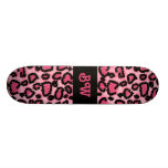 Modelo rosado y negro del estampado leopardo patín
