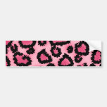 Modelo rosado y negro del estampado leopardo etiqueta de parachoque