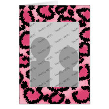 Modelo rosado y negro del estampado leopardo tarjeta