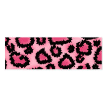 Modelo rosado y negro del estampado leopardo plantilla de tarjeta de visita
