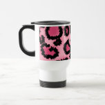 Modelo rosado y negro del estampado leopardo tazas de café