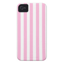 Modelo sólido de las rayas de los rosas bebés feme Case-Mate iPhone 4 protectores