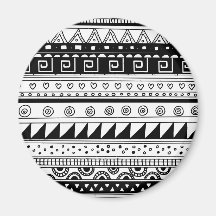 Modelo tribal blanco y negro imán para frigorifico